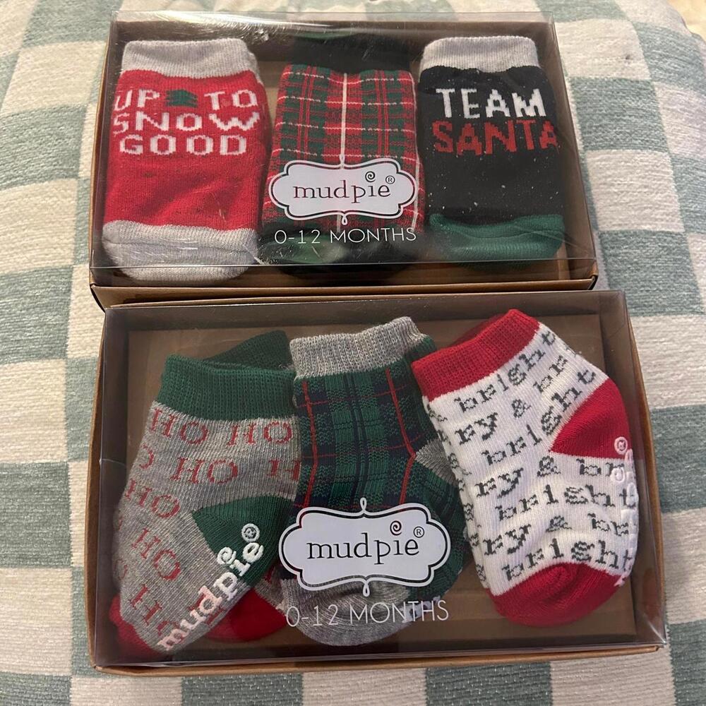Mud Pie Christmas Infant Socks